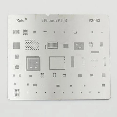 P3063 IC Chip BGA Reballing Stencil Kits Set Solder Template Multi-Function CPU Tin Steel Net For I Phone 7 Plus