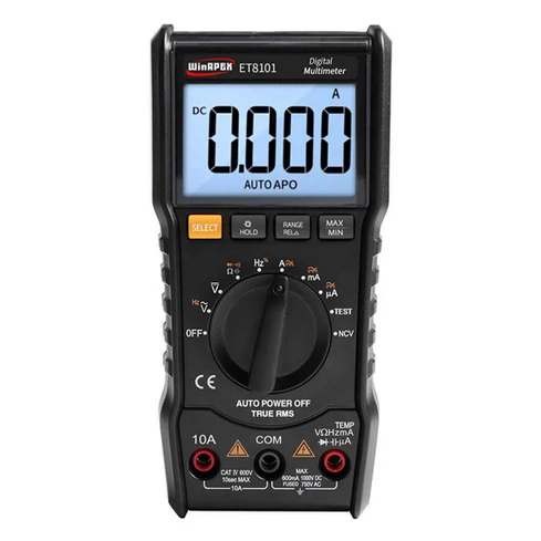 ET8101 True-RMS Digital Multimeter AC/DC Voltage Current Tester with Resistance Capacitance Diode and NCV Measurement