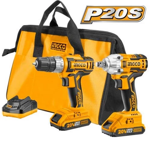 INGCO Lithium-Ion Cordless 2-Pc. Combo Kit CKLI2007