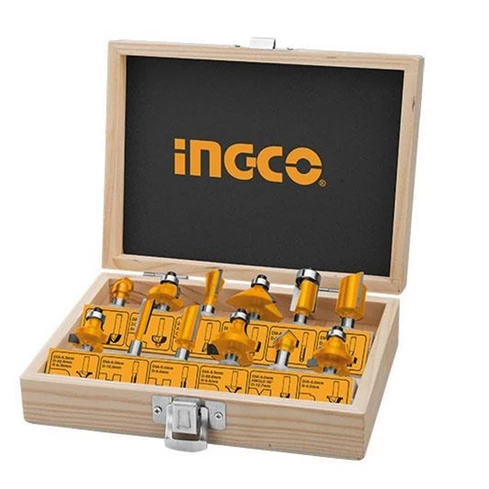 INGCO 12pcs Router bits set(6mm) AKRT1201
