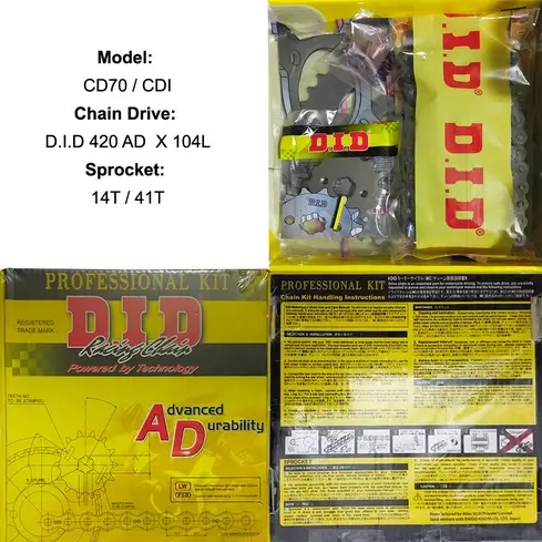 DID Chain Sprocket Kit CD70/CDI