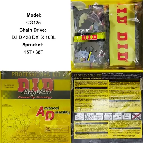 DID Chain Sprocket Kit CG 125