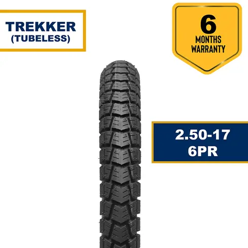 Panther Trekker 2.50-17 Rear Tubeless 6 PR 70CC -Panther Tyres & Tubes