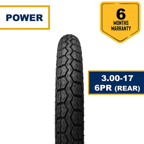 Panther Power 3.00-17 (Rear) 6 PR - 125 CC - Motorcycle Tyre & Tube Set – Panther Tyres & Tubes