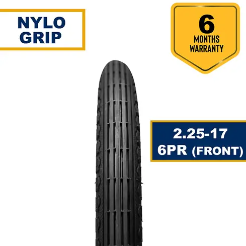 Panther Nylo Grip 2.25-17 (Front) 6 PR - 70 CC - Motorcycle Tyre & Tube Set – Panther Tyres & Tubes