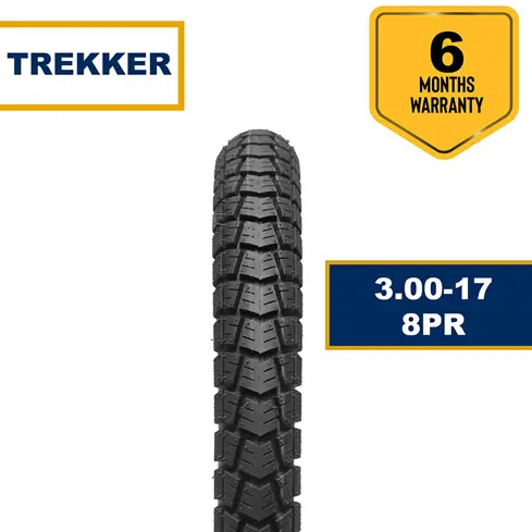 Panther Trekker 3.00-17 (Rear) 8 PR - 125 CC - Motorcycle Tyre & Tube Set – Panther Tyres & Tubes