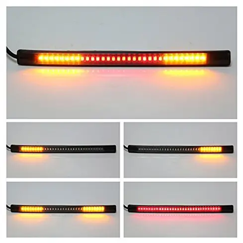 LED Strip Tail Light Turn Signal Brake Indicator for All Bikes - Multicolour - Cafe Racer